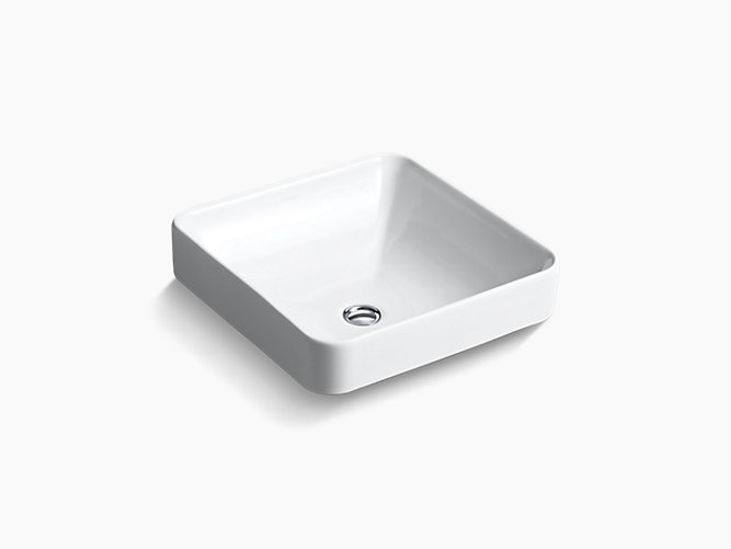 Forefront Square Vessel Lavatory Without Faucet Hole K